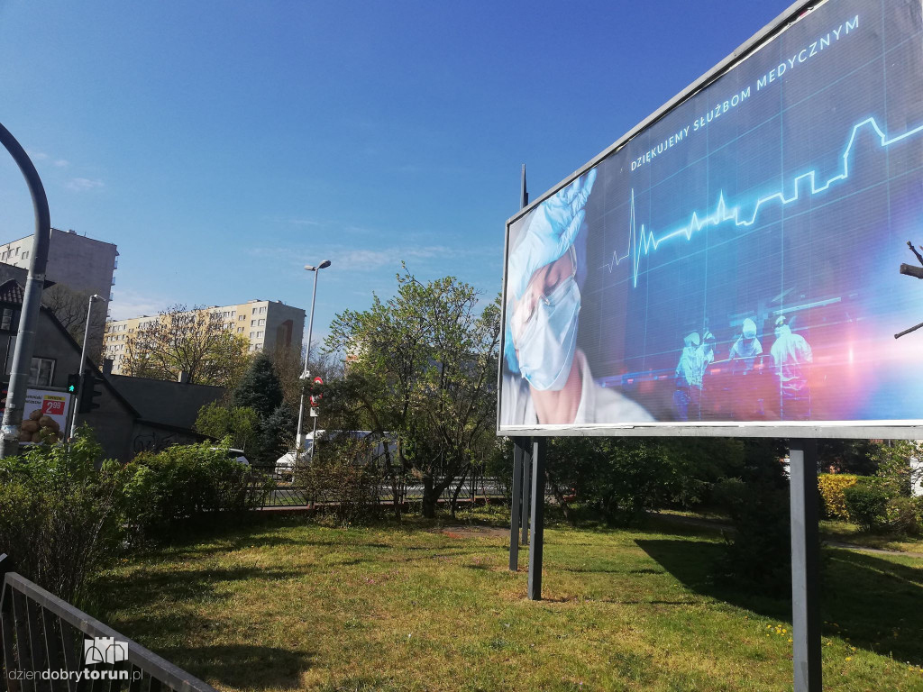 Miasto dziękuje medykom na specjalnych banerach
