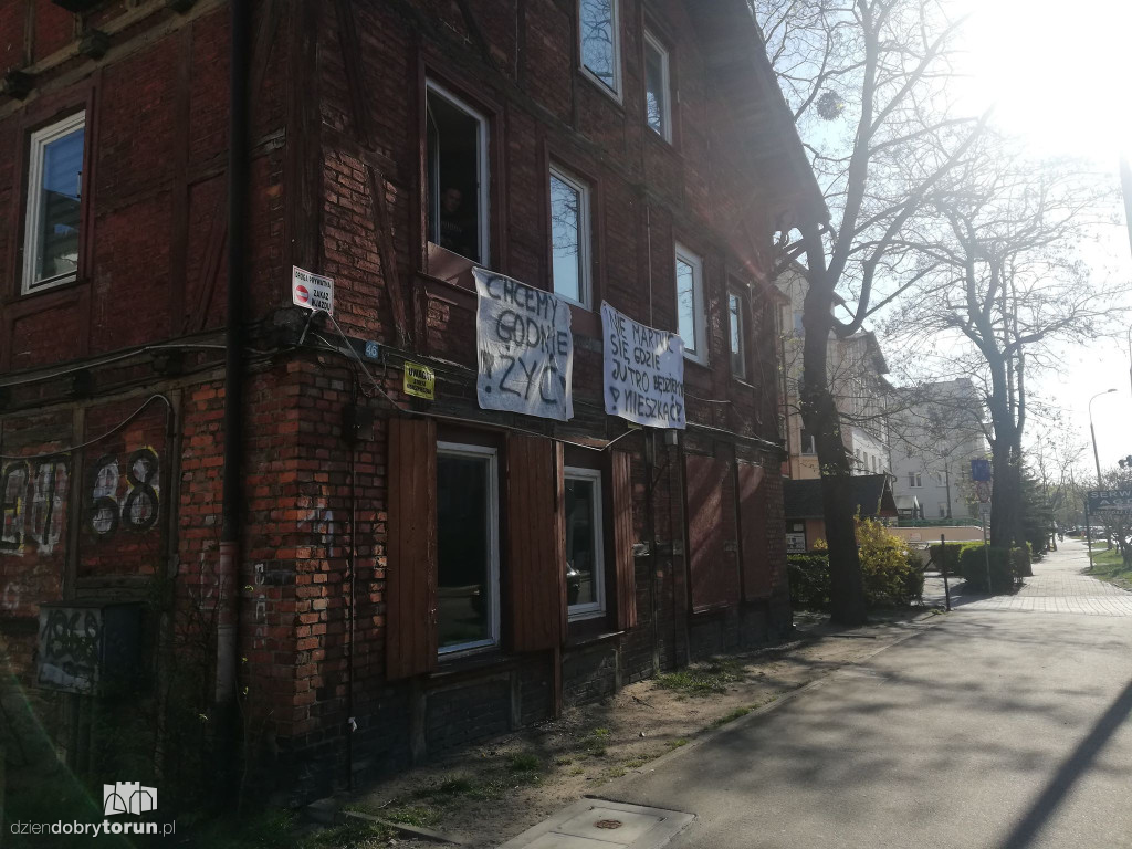Protest mieszkańców z ul. Antczaka 46