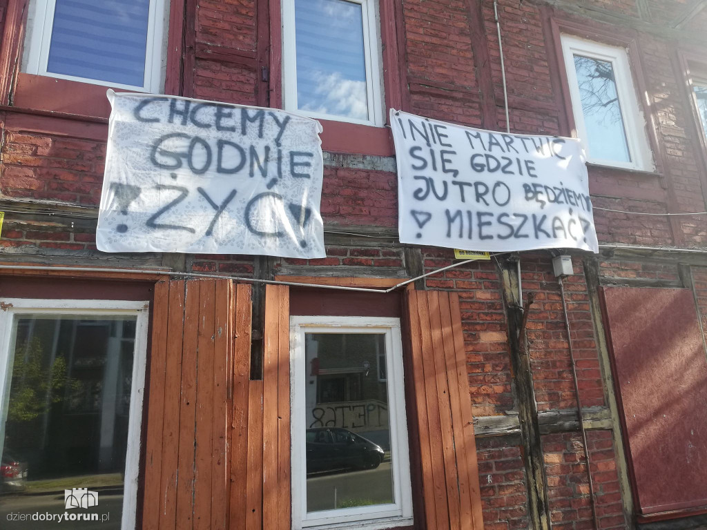 Protest mieszkańców z ul. Antczaka 46