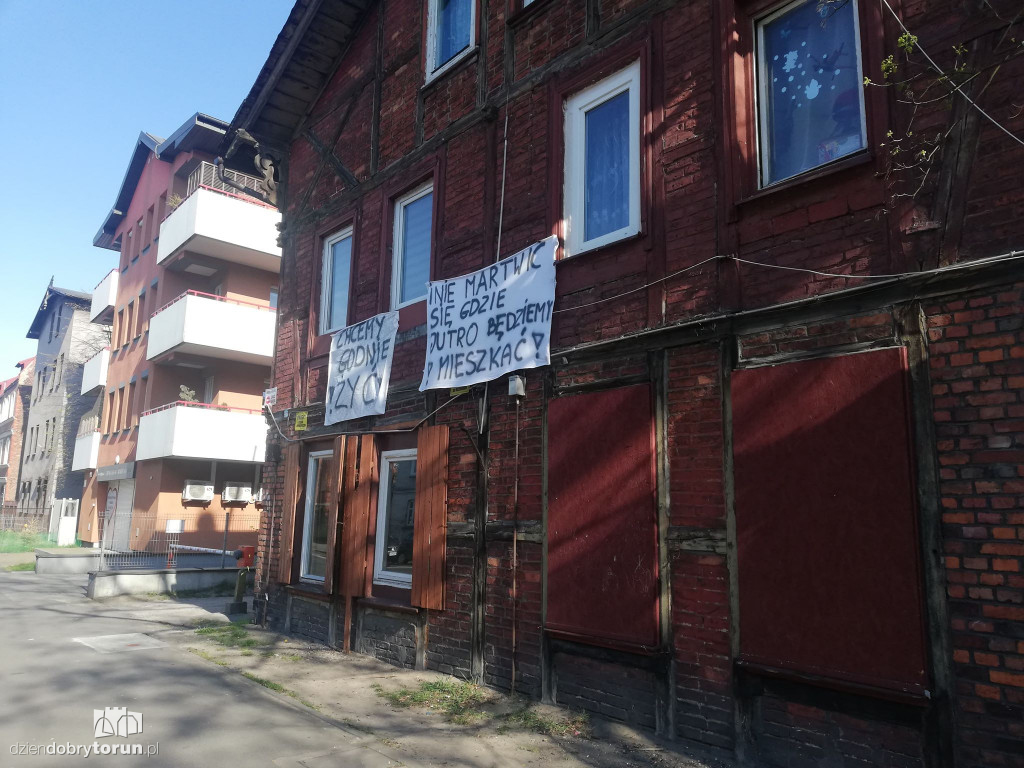 Protest mieszkańców z ul. Antczaka 46