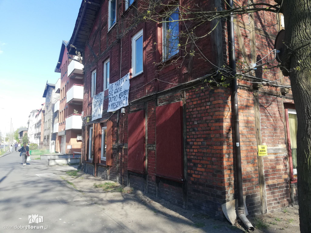 Protest mieszkańców z ul. Antczaka 46