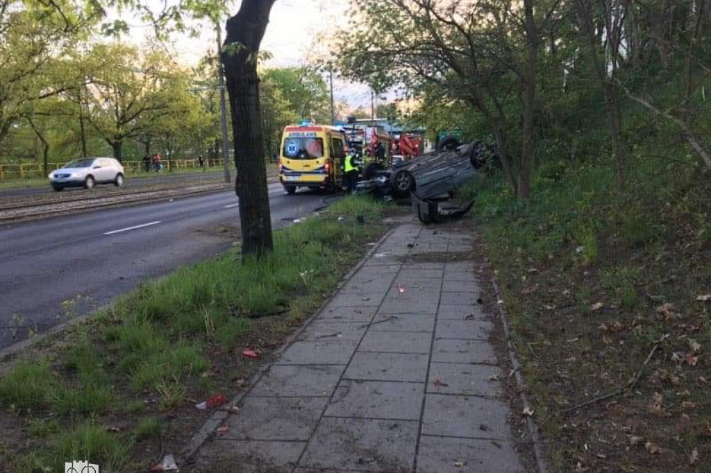 Wypadek przy ulicy Traugutta w Toruniu