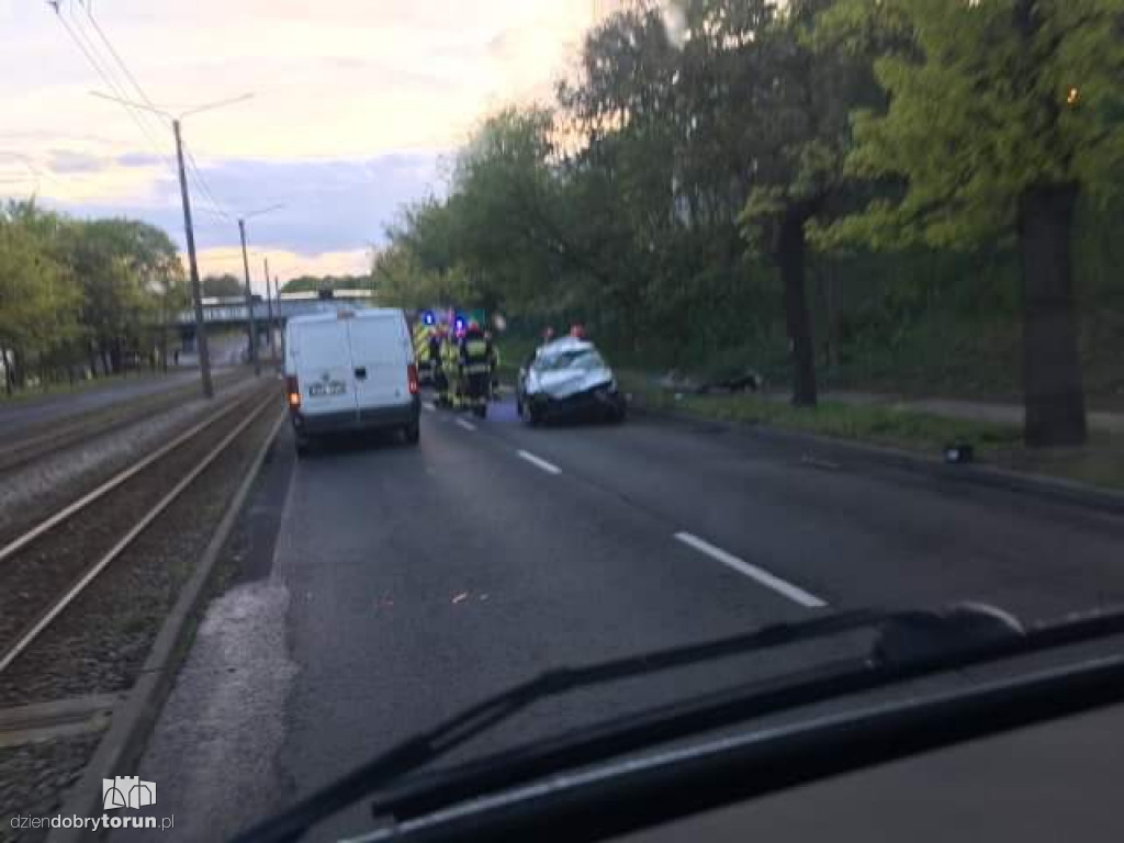 Wypadek przy ulicy Traugutta w Toruniu