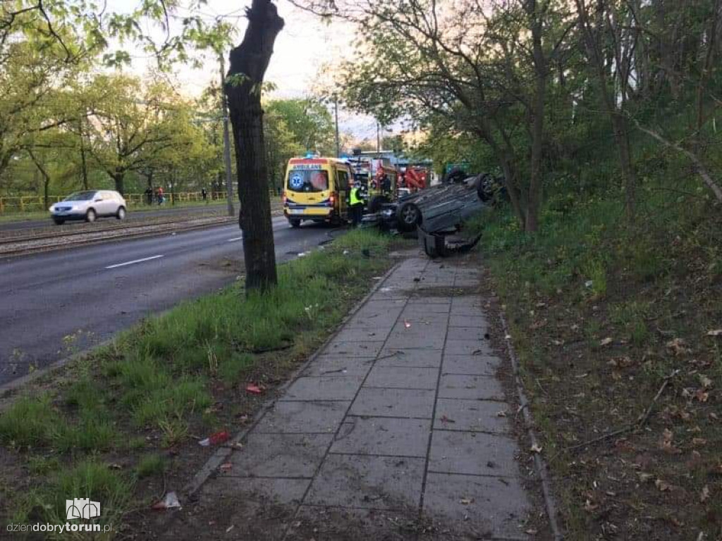 Wypadek przy ulicy Traugutta w Toruniu