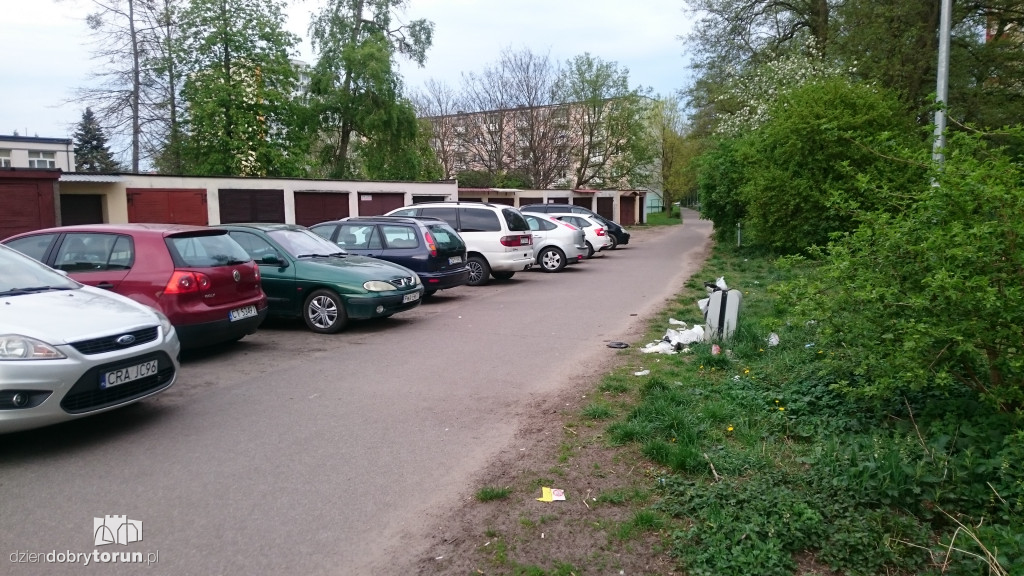 Zaśmiecone tereny przy ul. Bielańskiej i strudze