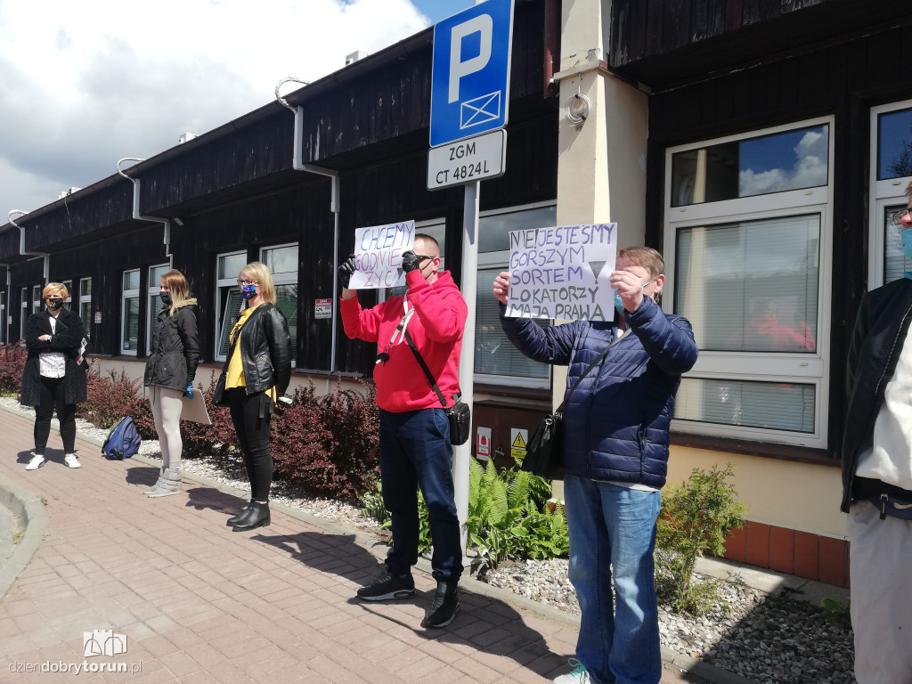 Protest mieszkańców z ul. Antczaka 46
