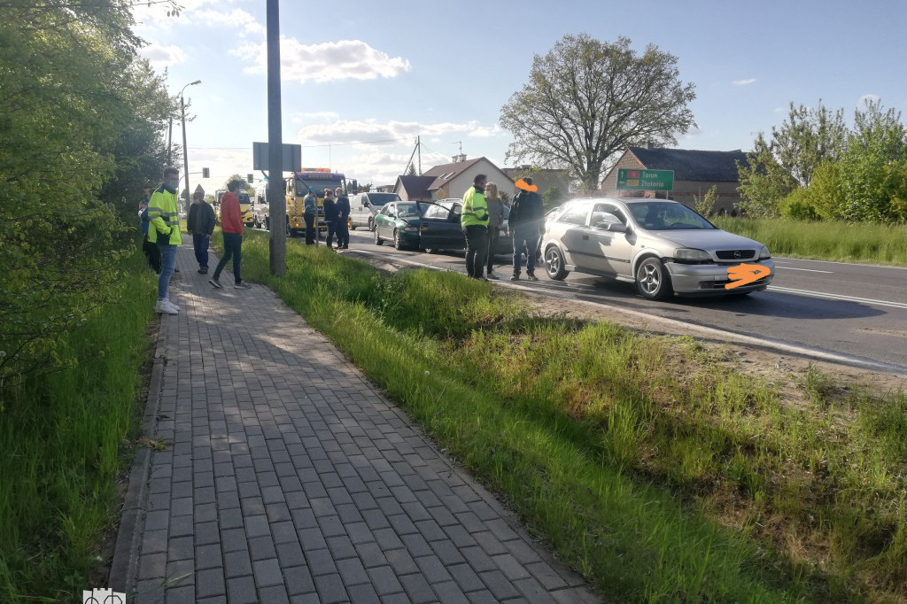 Kolizja pięciu aut w Lubiczu Górnym