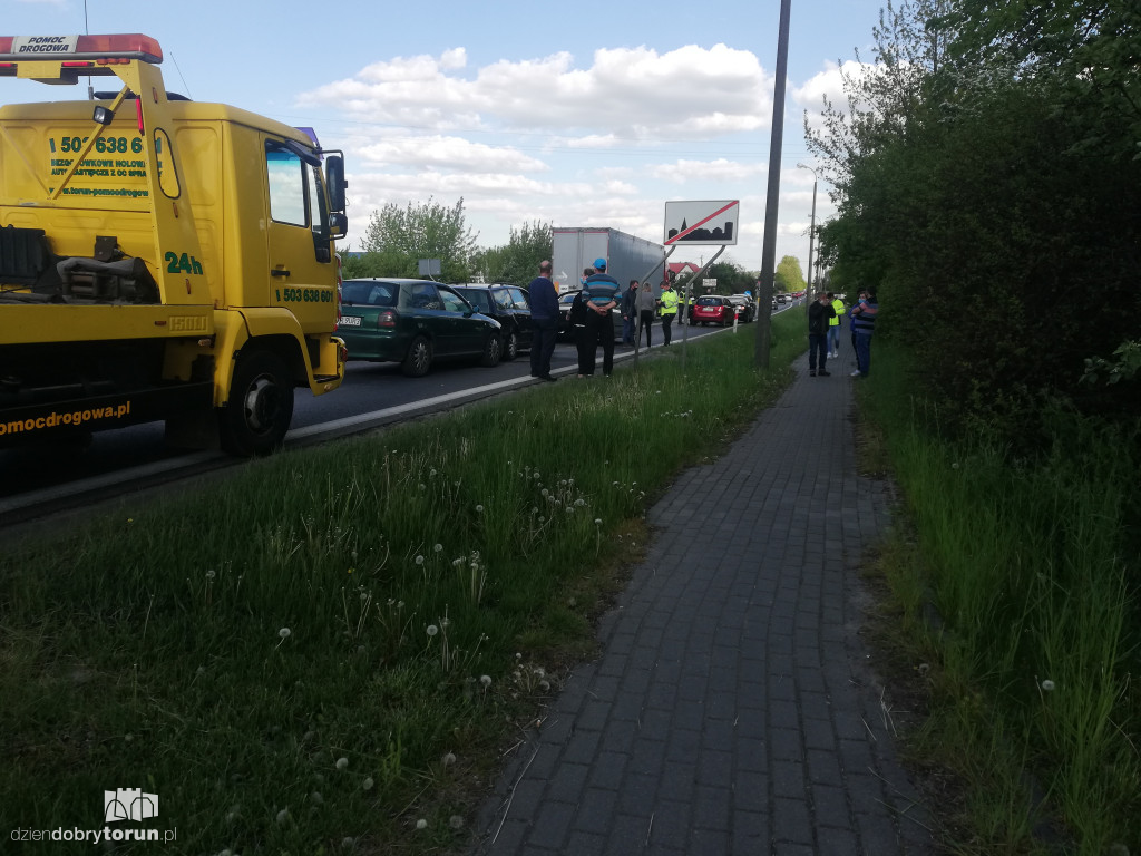 Kolizja pięciu aut w Lubiczu Górnym