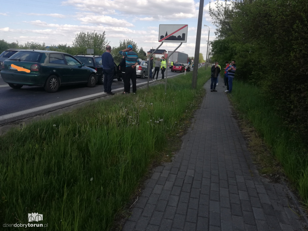 Kolizja pięciu aut w Lubiczu Górnym