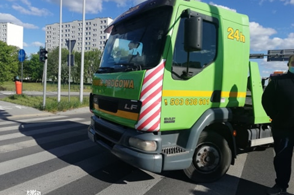 Wypadek  samochodów przy Szosie Lubickiej