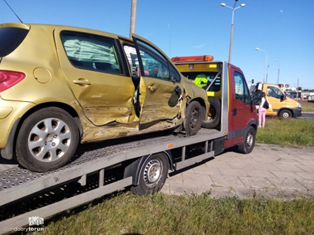 Wypadek przy galerii Toruń Plaza