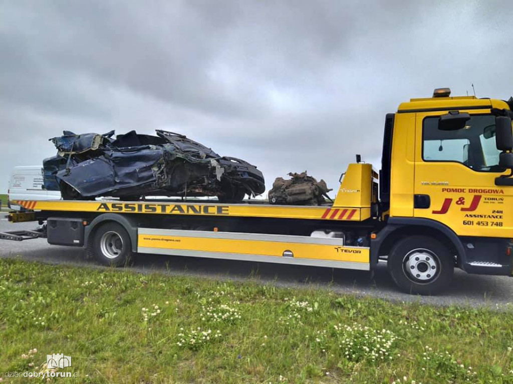 Wypadek na A1 koło Turzna