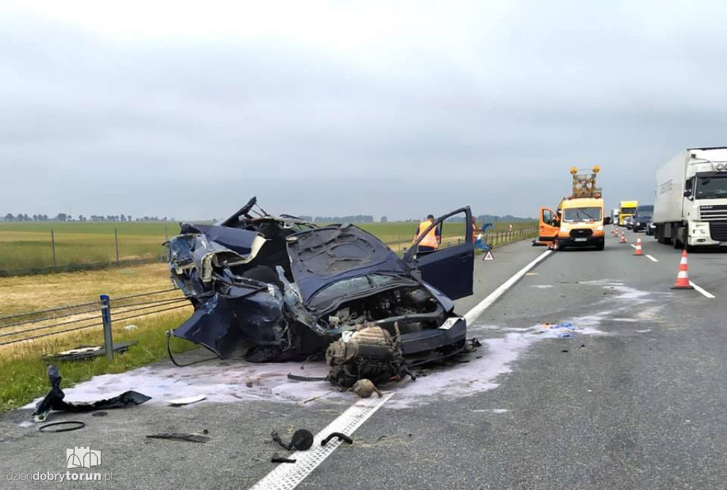 Wypadek na A1 koło Turzna