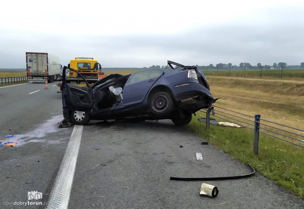 Wypadek na A1 koło Turzna