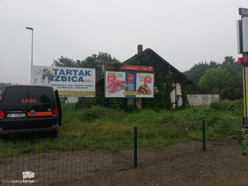 Spalony budynek przy Szosie Chełmińskiej 180