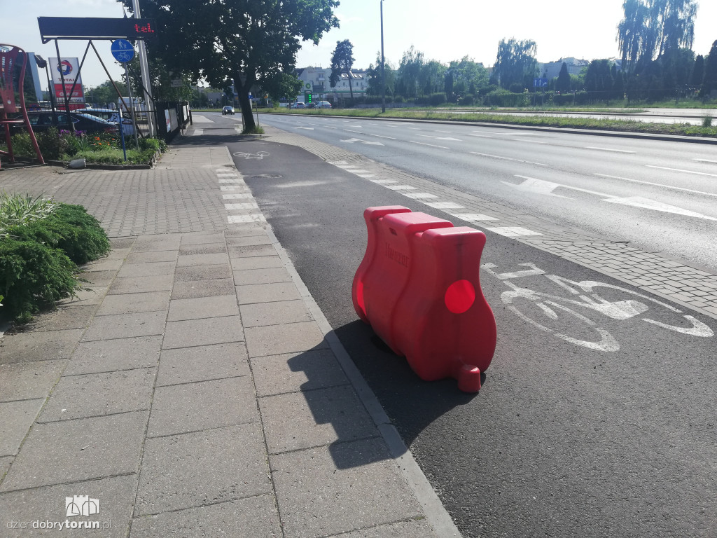 Zapadła się jezdnia przy Grudziądzkiej