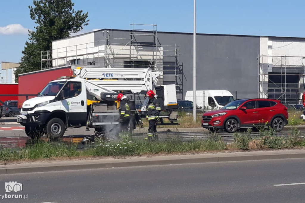 Wypadek z udziałem motocyklisty