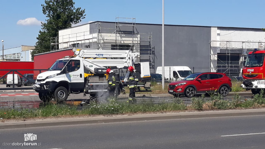 Wypadek z udziałem motocyklisty