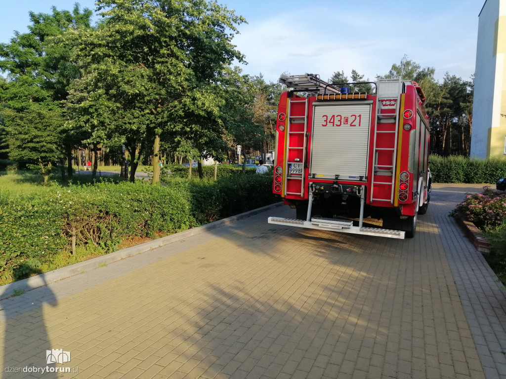 Interwencja straży i policji na Skarpie