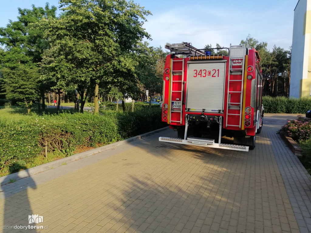 Interwencja straży i policji na Skarpie