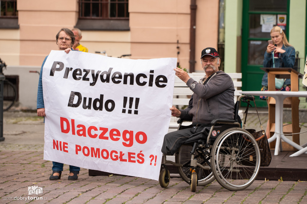Manifestacja w obronie niepełnosprawnych