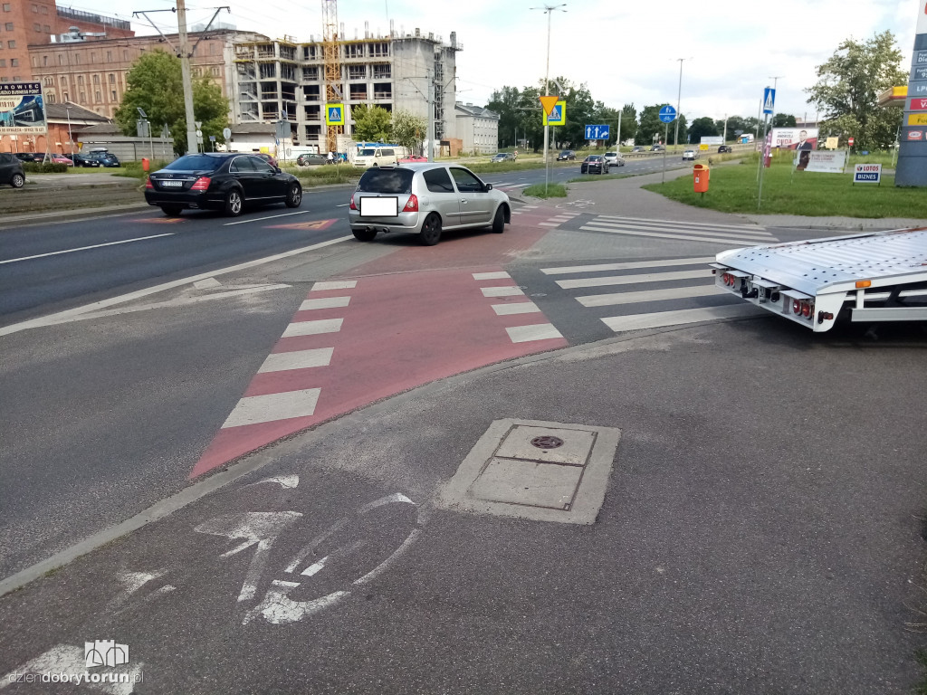 Zderzenie samochodów przy Kościuszki