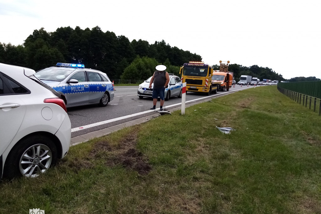 Karambol na A1 pod Toruniem