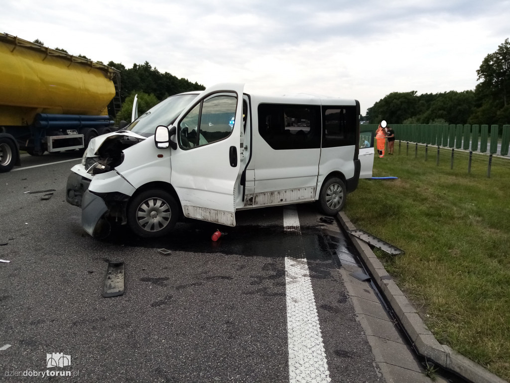 Karambol na A1 pod Toruniem