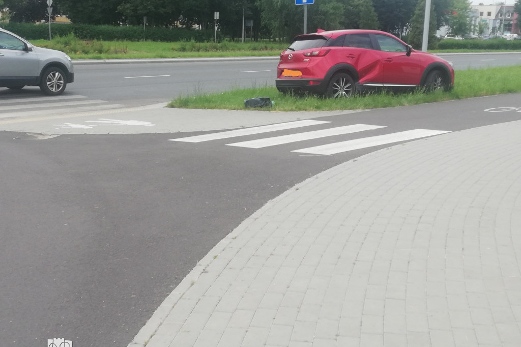 Kolizja dwóch aut na Skarpie w Toruniu