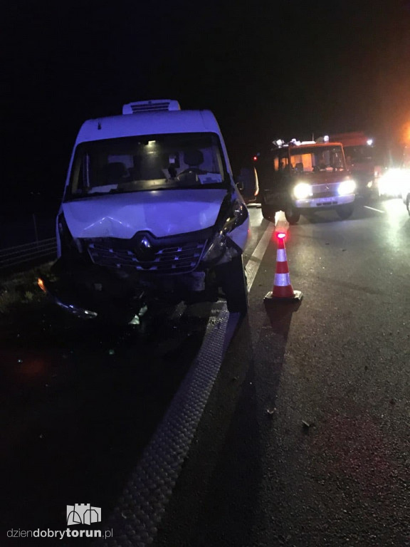 Groźne zderzenie na A1 koło Torunia