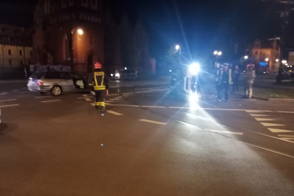 Wypadek w centrum Torunia