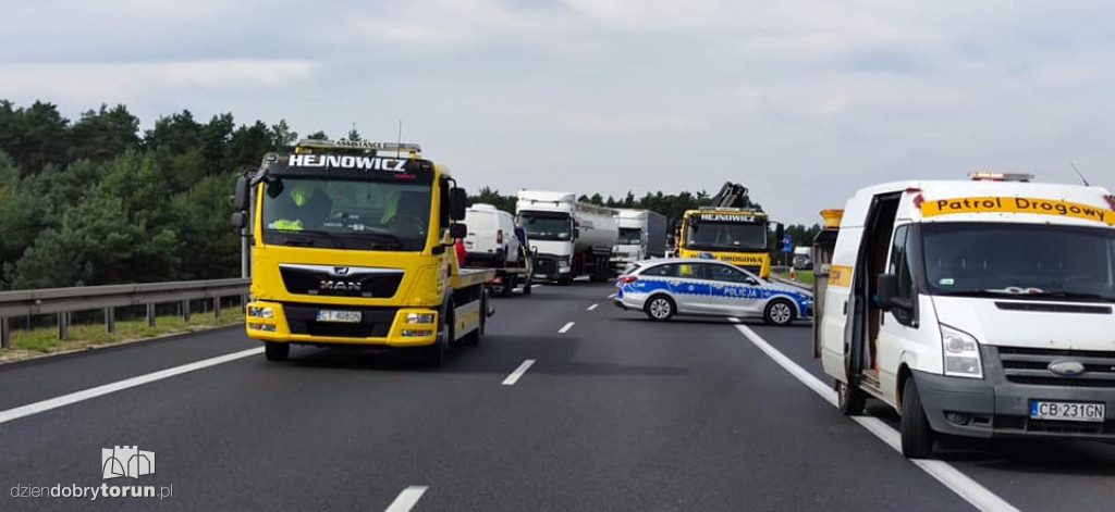 Wypadek na S10 pod Toruniem