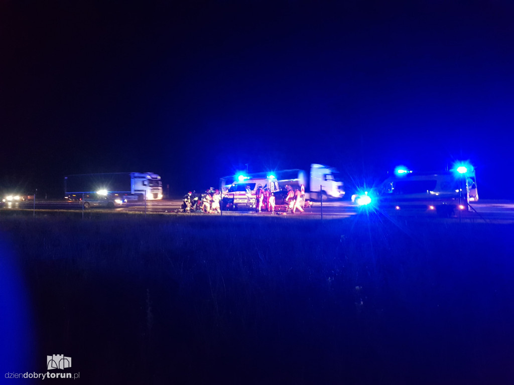 Poważny wypadek na S10 w Toruniu