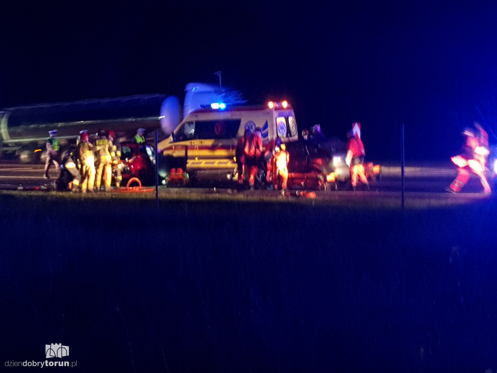 Poważny wypadek na S10 w Toruniu