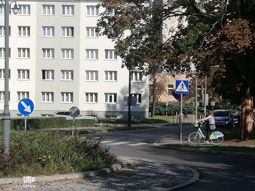 Rowerzyści na ulicach Torunia