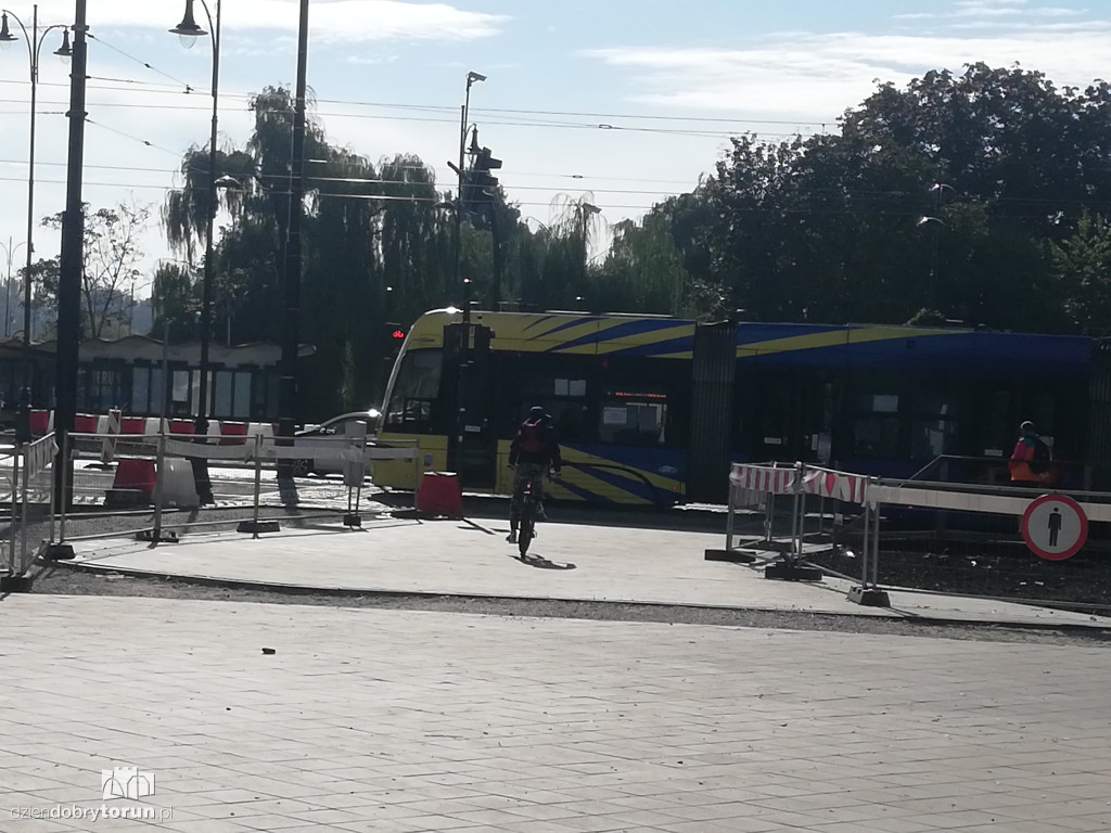 Rowerzyści na ulicach Torunia