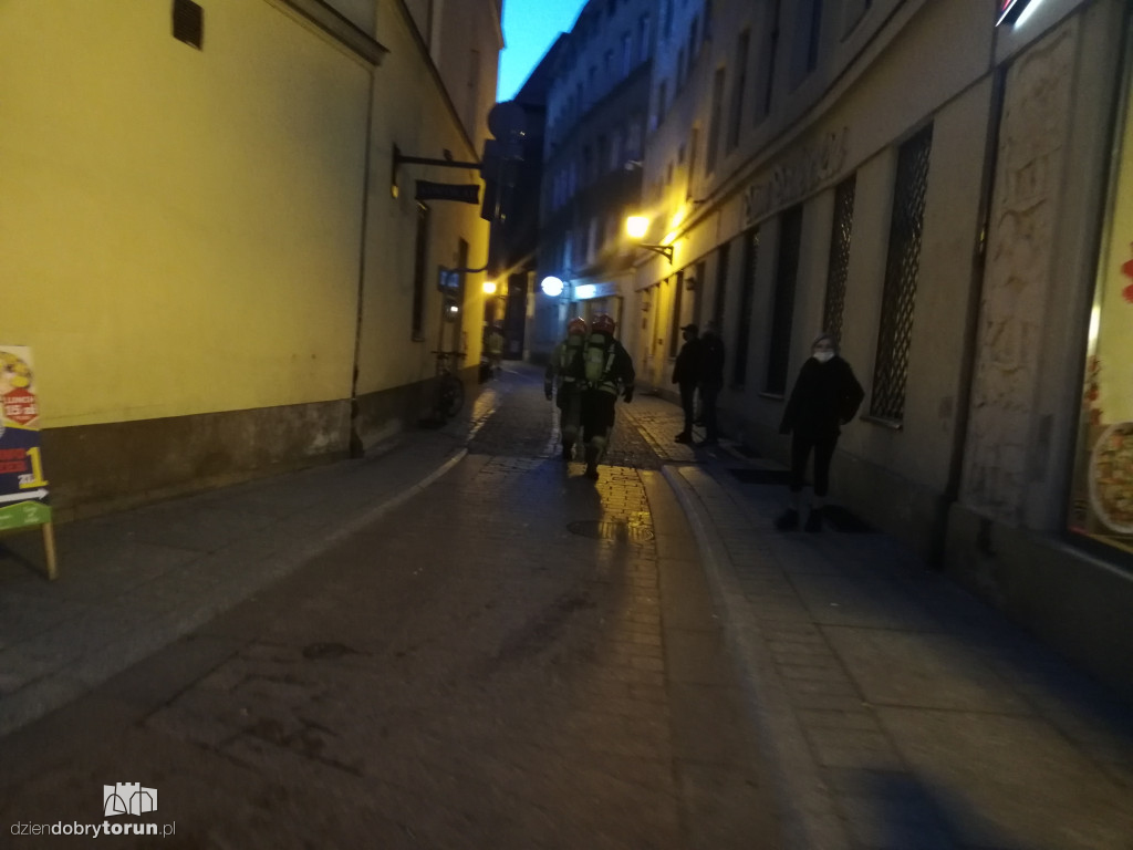 Interwencja straży pożarnej na starówce