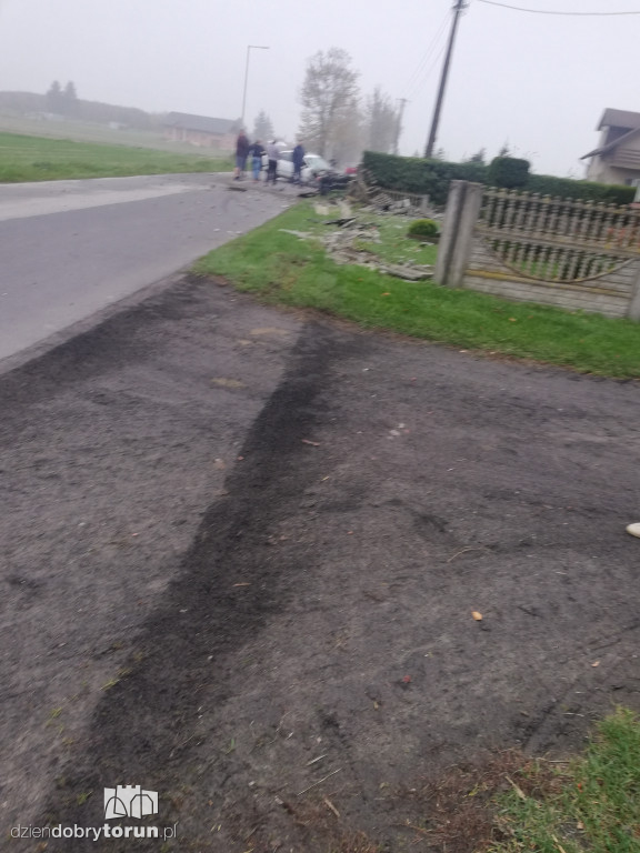 Wypadek w Brąchnowie przy ul. Lipowej