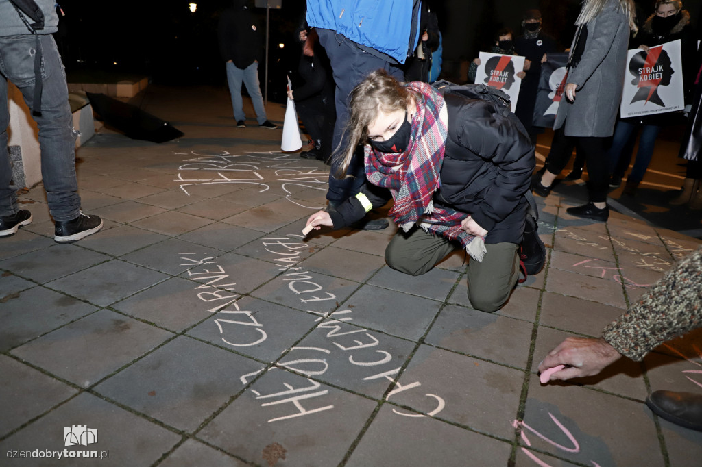 Protest kobiet pod siedzibą Kuratorium Oświaty