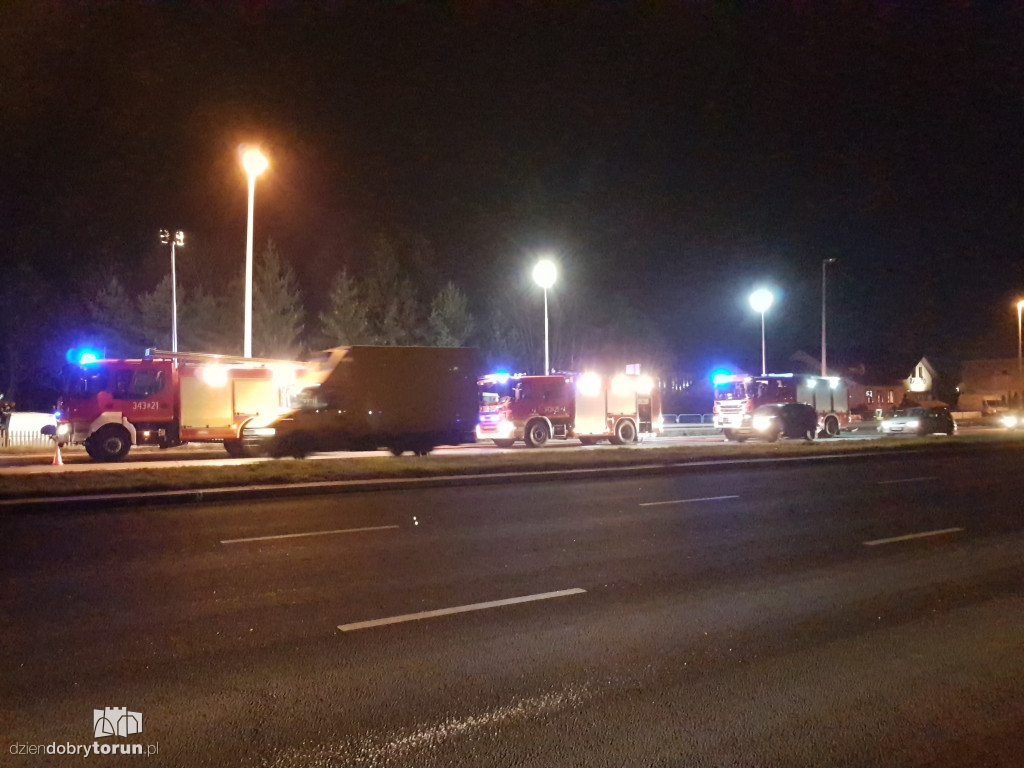 Toruń: pożar budynku przy Szosie Lubickiej