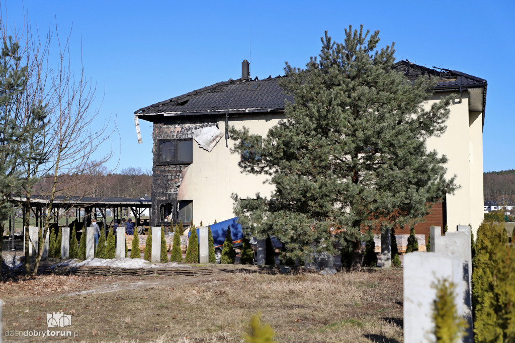 Pożar domu w Toporzysku k. Torunia