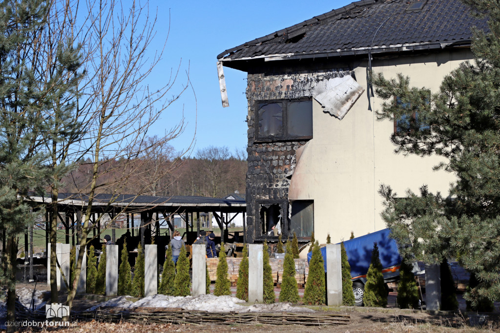 Pożar domu w Toporzysku k. Torunia