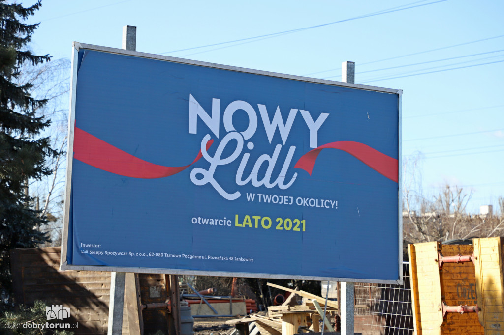 Toruń: budowa sklepu Lidl na Rubinkowie
