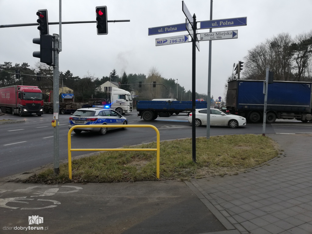 Toruń: poważna kolizja przy Szosie Chełmińskiej