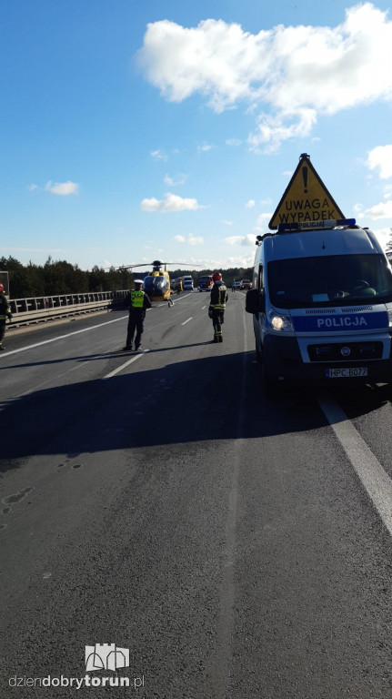 Wypadek na S10 pod Toruniem