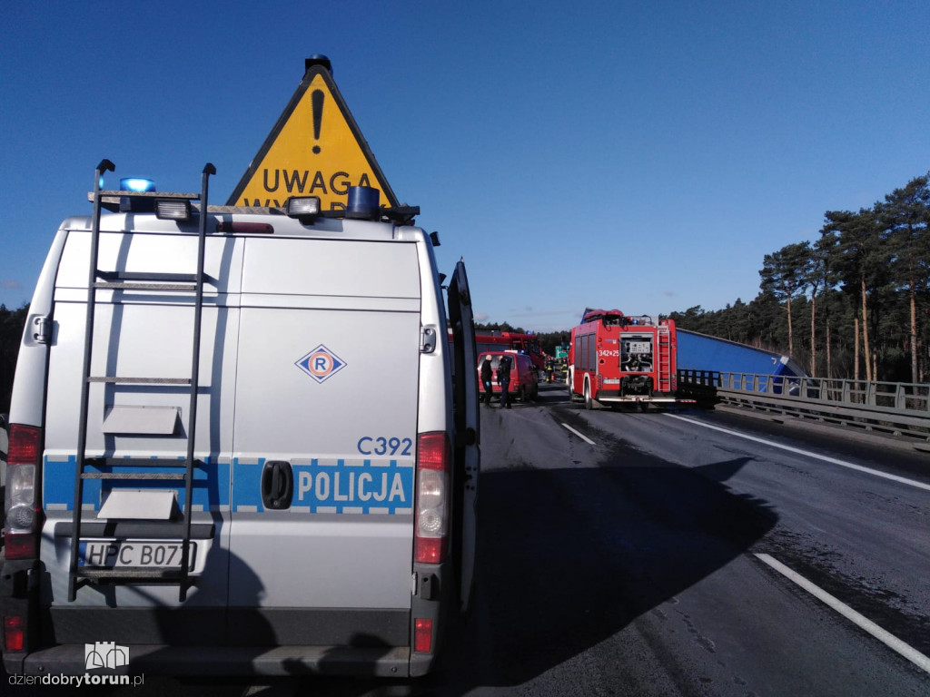 Wypadek na S10 pod Toruniem