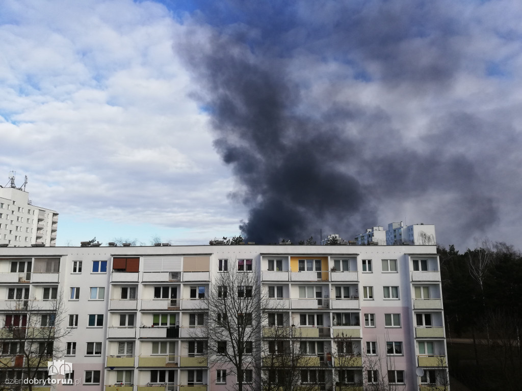 Toruń: pożar przy ul. Na Uboczu