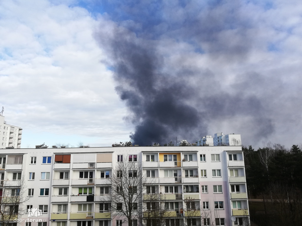 Toruń: pożar przy ul. Na Uboczu
