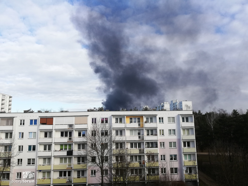 Toruń: pożar przy ul. Na Uboczu