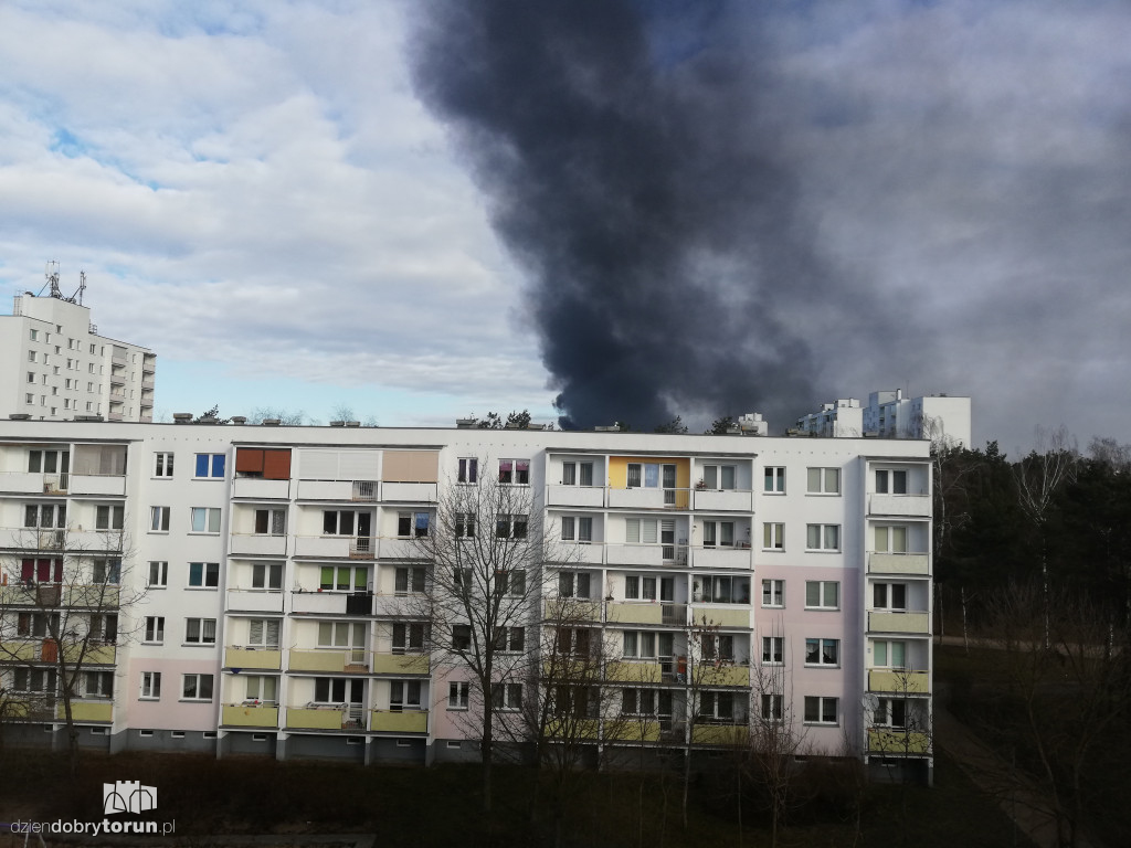 Toruń: pożar przy ul. Na Uboczu
